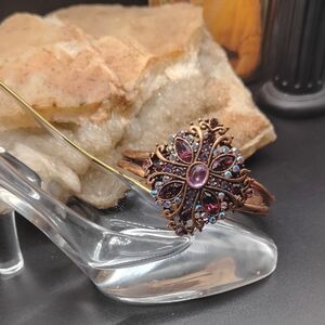 Lia Sophia Copper Tone Multicolor Gemstone Bracelet